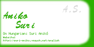 aniko suri business card